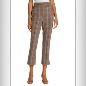 Veronica Beard Montlake houndstooth tweed kick-flare pants NWT